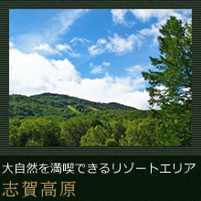 大自然を満喫できるリゾートエリア　志賀高原